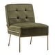 preview thumbnail 8 of 77, Carbon Loft Hofstetler Armless Accent Chair Green Velvet Pintuck