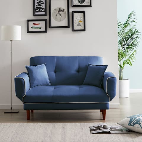 Living Room Modern Sofa Bed Sleeper with 2 Pillows