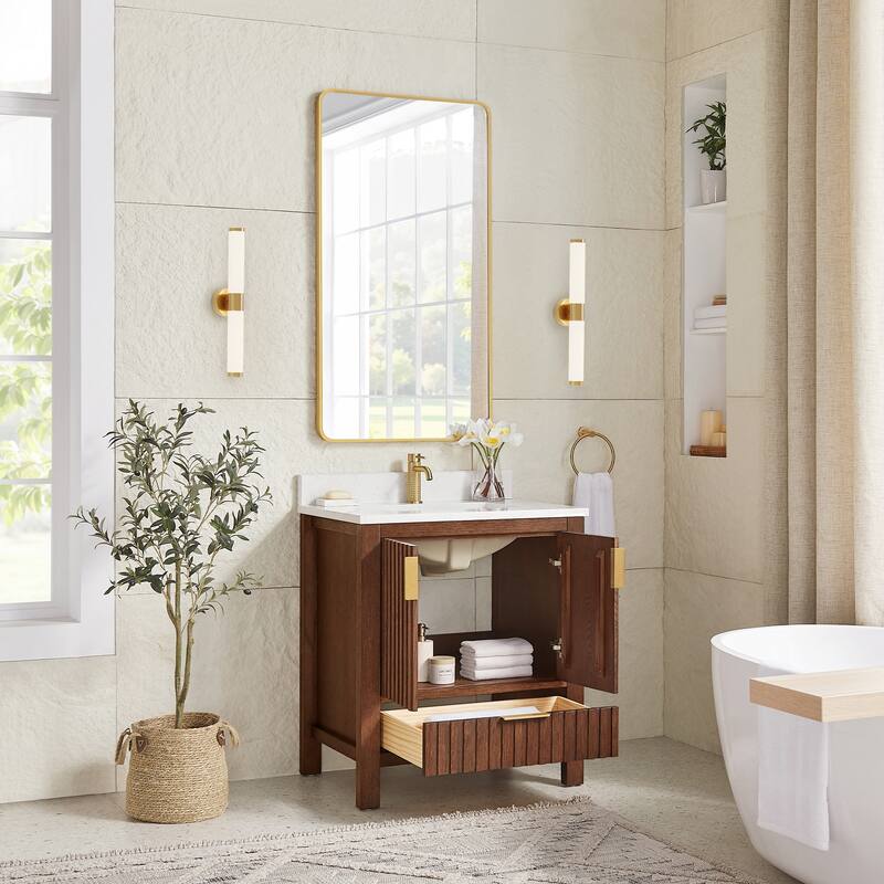 Shenzhen Bath Vanity with Composite Stone Top without Mirror