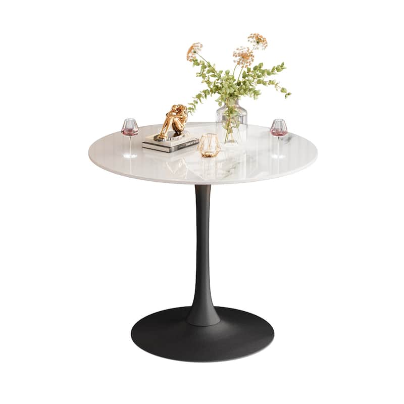 Kitchen Dining Table Marble Tabletop Round Modern Sintered Stone Bar Bistro Table