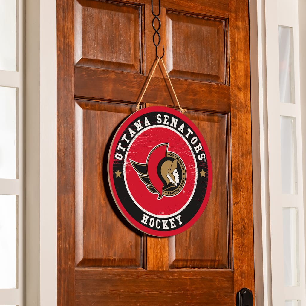 Ottawa Senators Wooden Door Decor Wall Sign - Multi-Color