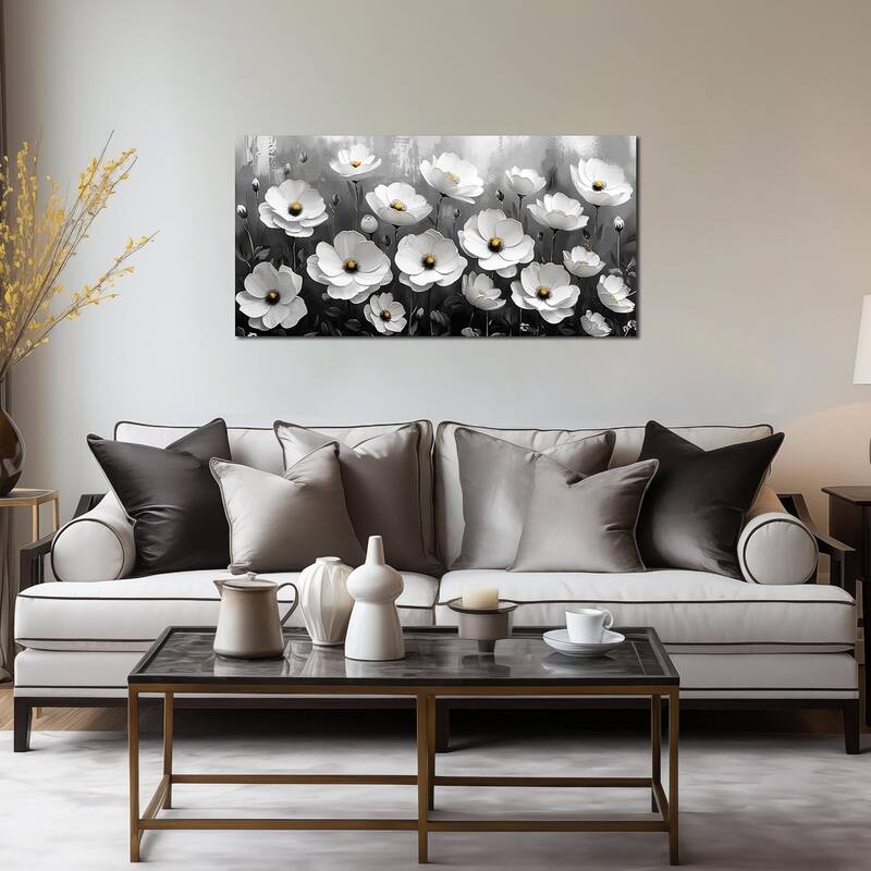 Black and White Botanical Wall Art Floral Wall Decor