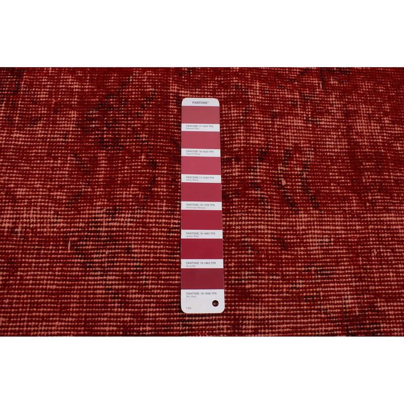 ECARPETGALLERY Hand-knotted Color Transition Dark Red Wool Rug - 5'11 x 10'1