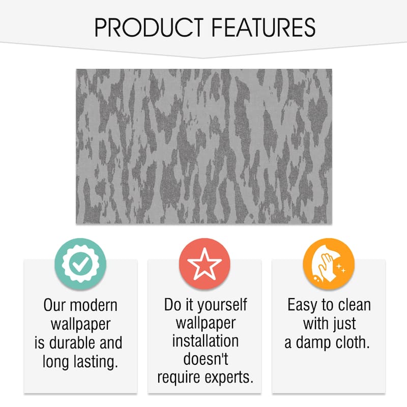 SUSSEXHOME Removable Wallpaper-Waterproof, Strippable, Light Resistance & Cleanable Wall Paper Roll-Wallpaper-Lava2