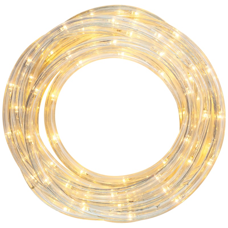 Warm White LED Outdoor Flexible Christmas Rope Light Set, 18ft