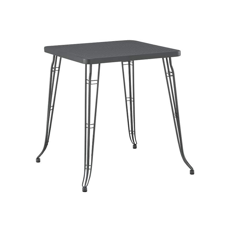 Boraam Gilbert Square Grey Metal Pub Table