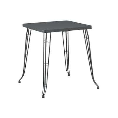 Boraam Gilbert Square Grey Metal Pub Table