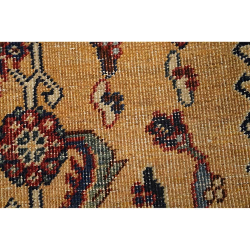 Hand Knotted Oriental 100% Wool Carpet Traditional Geometric Yellow & Gold Qashqai Area Rug - 6' 2'' X 4' 0''