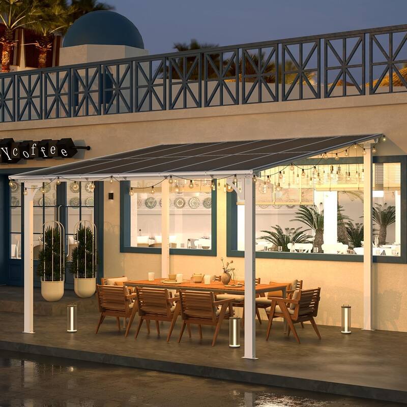 AECOJOY Wall Mounted Gazebos Pergola Gazebo Awnings for Backyard