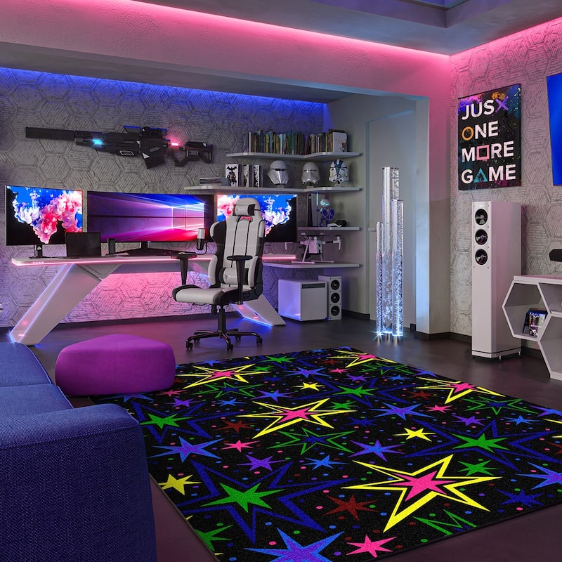 Kapow Fluorescent Nylon Area Rug