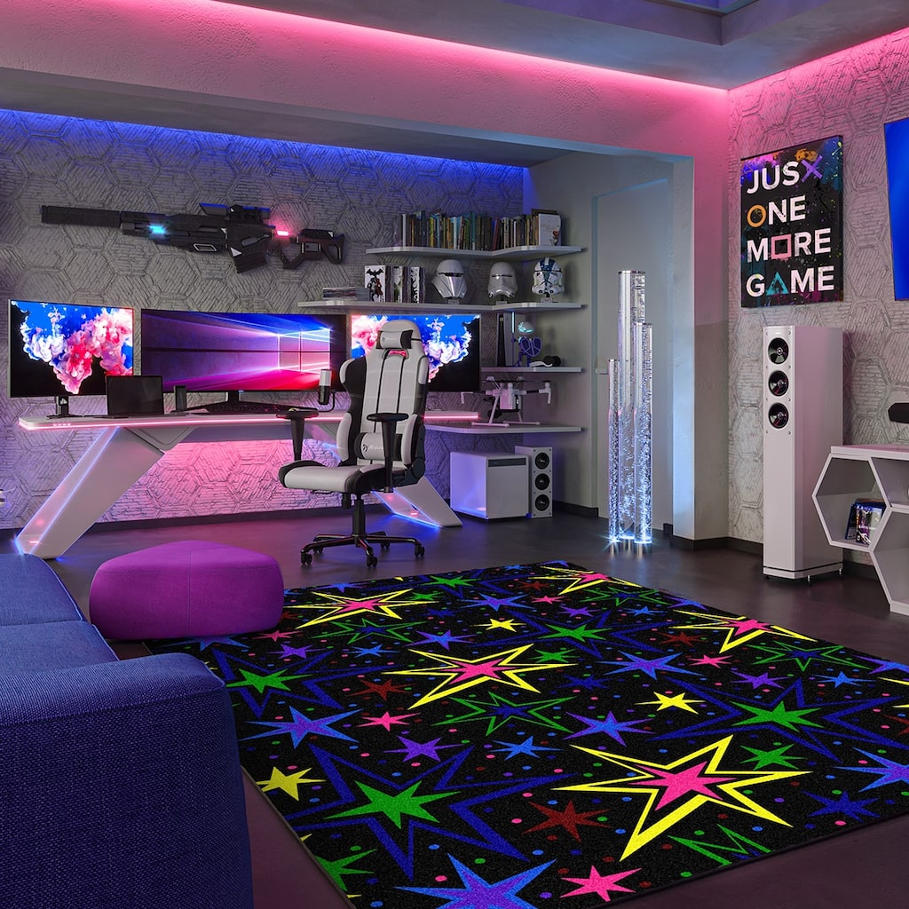 Kapow Fluorescent Nylon Area Rug
