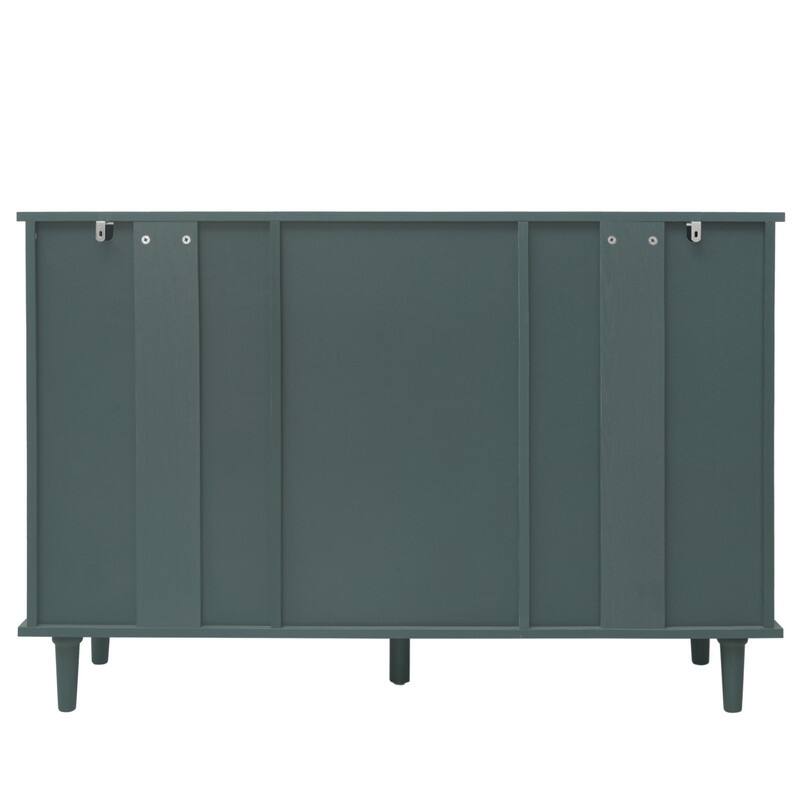 American Style Wood Sideboard Buffet Cabinet with 3 Storage Drawers and 2 Doors