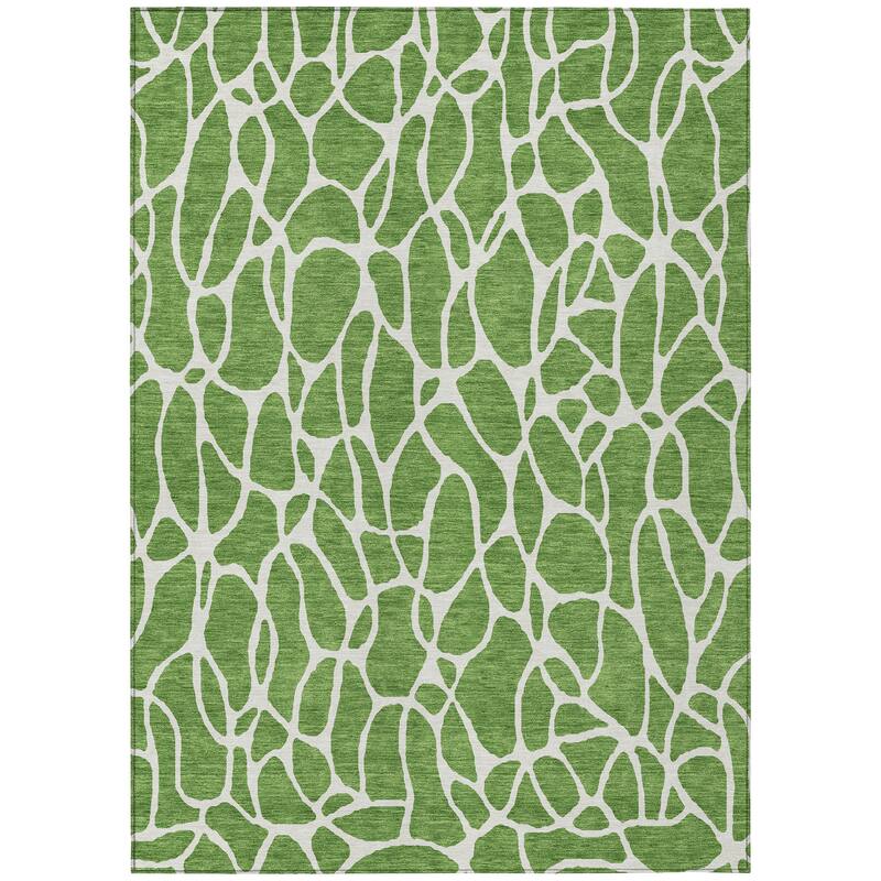 Machine Washable Indoor/ Outdoor Modern Chantille Rug