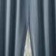 preview thumbnail 51 of 56, Sun Zero Aria 2-pack Magnetic Closure Theater Grade Total Blackout Back Tab 2-Piece Curtain Panel Pair 52" x 63" - Denim Blue