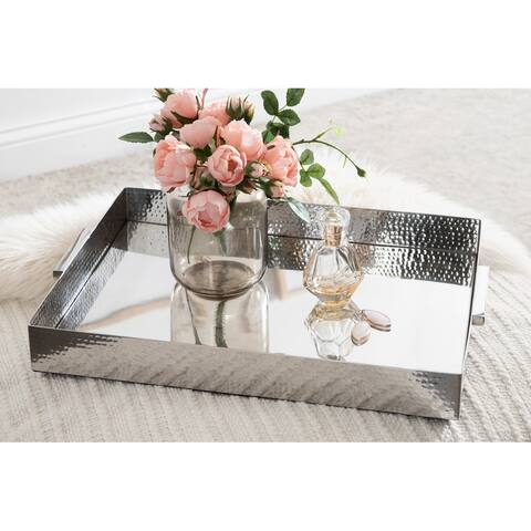 Kate and Laurel Samana Rectangle Metal Tray