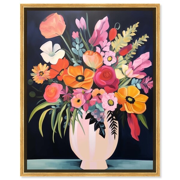Some Flowers Are Vibrant Canvas Colorful Maximalist Flower Art by