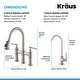 preview thumbnail 18 of 66, Kraus Allyn Traditional 3-Function Bridge Pulldown Kitchen Faucet
