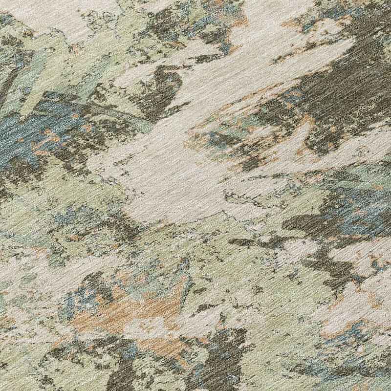 Machine Washable Indoor/ Outdoor Chantille Abstract Contemporary Rug