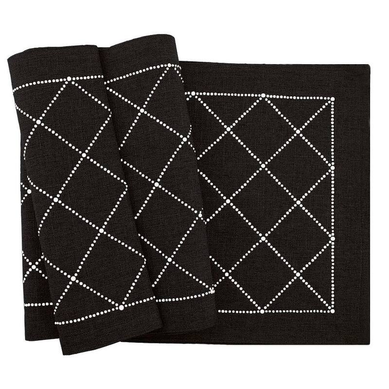 Sparkles Home Rhinestone X Table Runner - 108 - Black