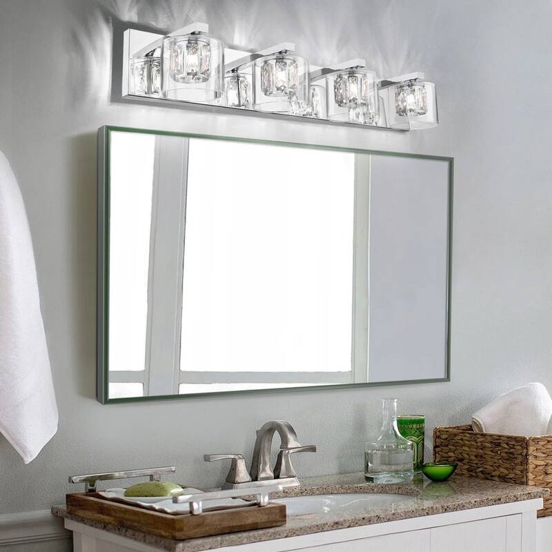 Kolt Chrome Traditional 4-Light Bathroom Vanity Light