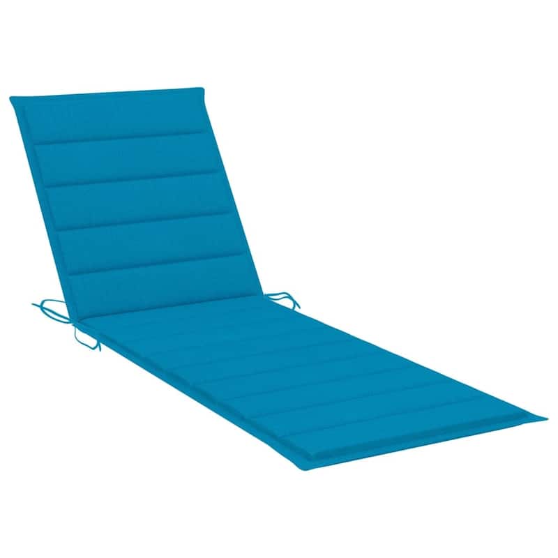 vidaXL Patio Lounge Chair with Cushion Folding Sunlounger Solid Acacia Wood - 78.7" x 24" x 11.8"/33.9"