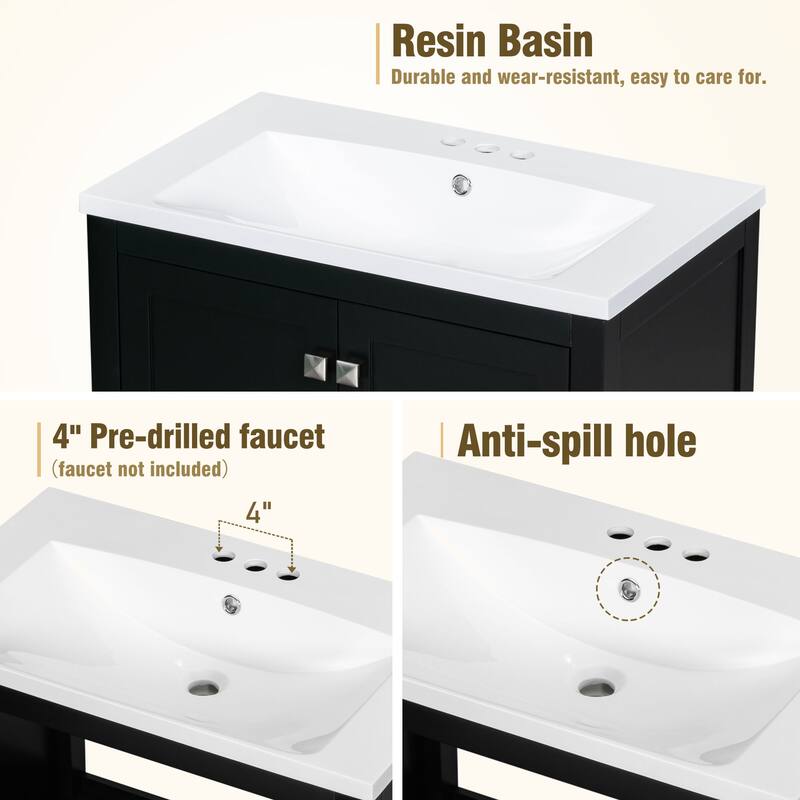 30"Bathroom Vanity with Single Sink