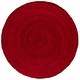 preview thumbnail 38 of 79, SAFAVIEH Handmade Braided Lilie Country Cotton Rug 8' Round - Red - Round