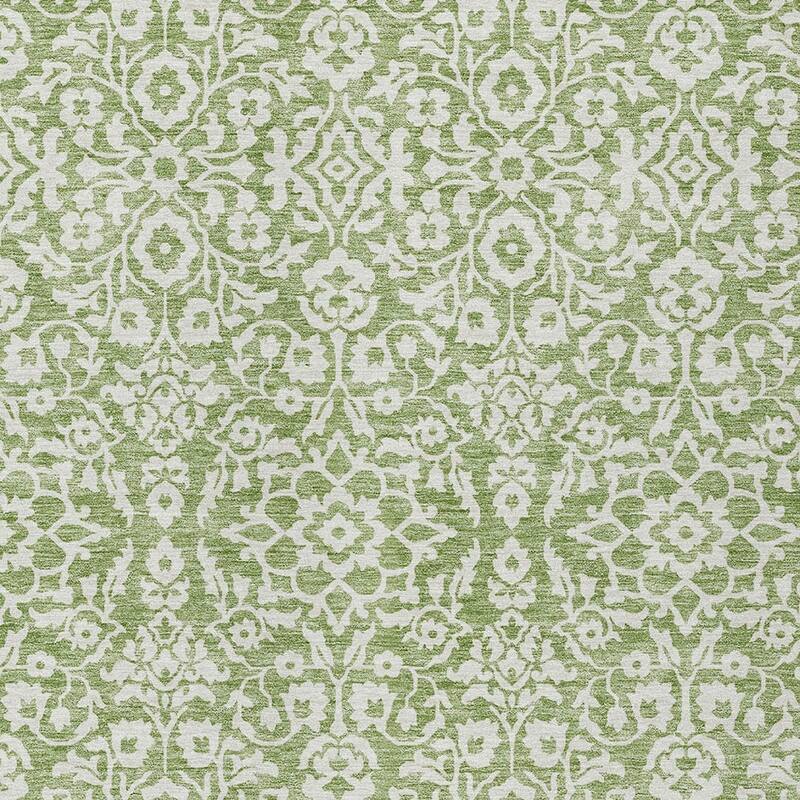 HomeRoots Damask Traditional Rectangle Outdoor Rug