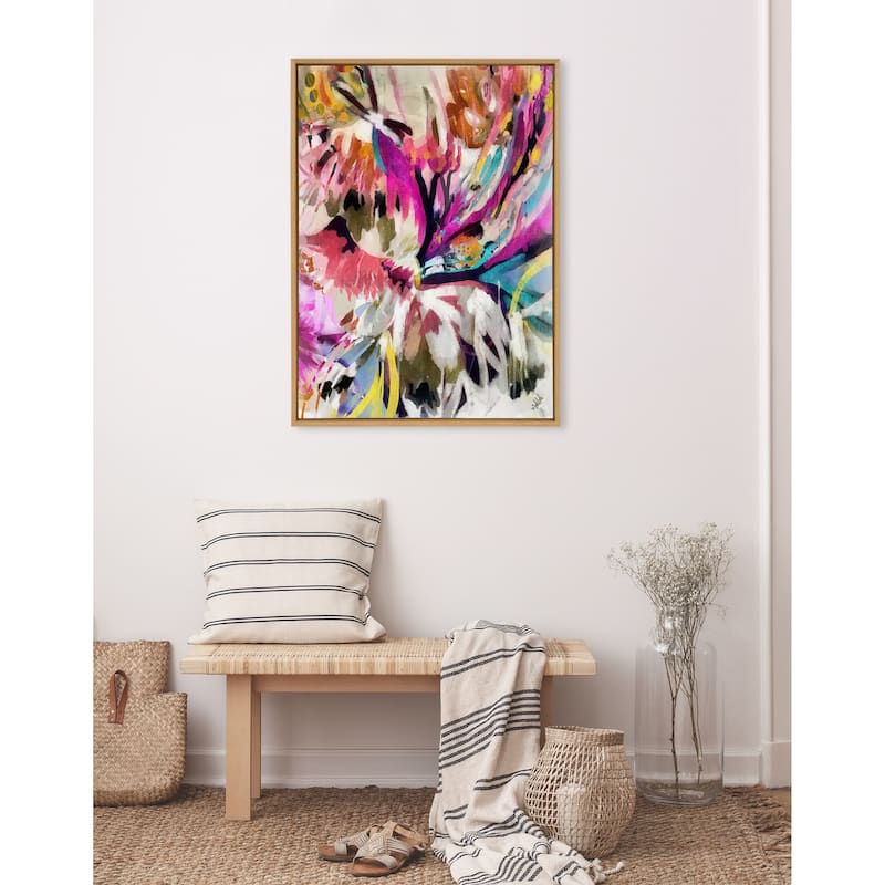 Kate and Laurel Sylvie Amaze Framed Canvas by Inkheart Designs