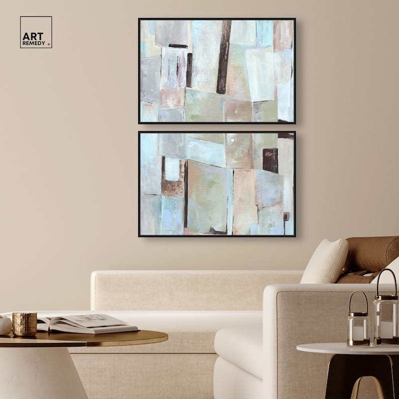 Crossed Lines Canvas Set of 2 by Art Remedy
