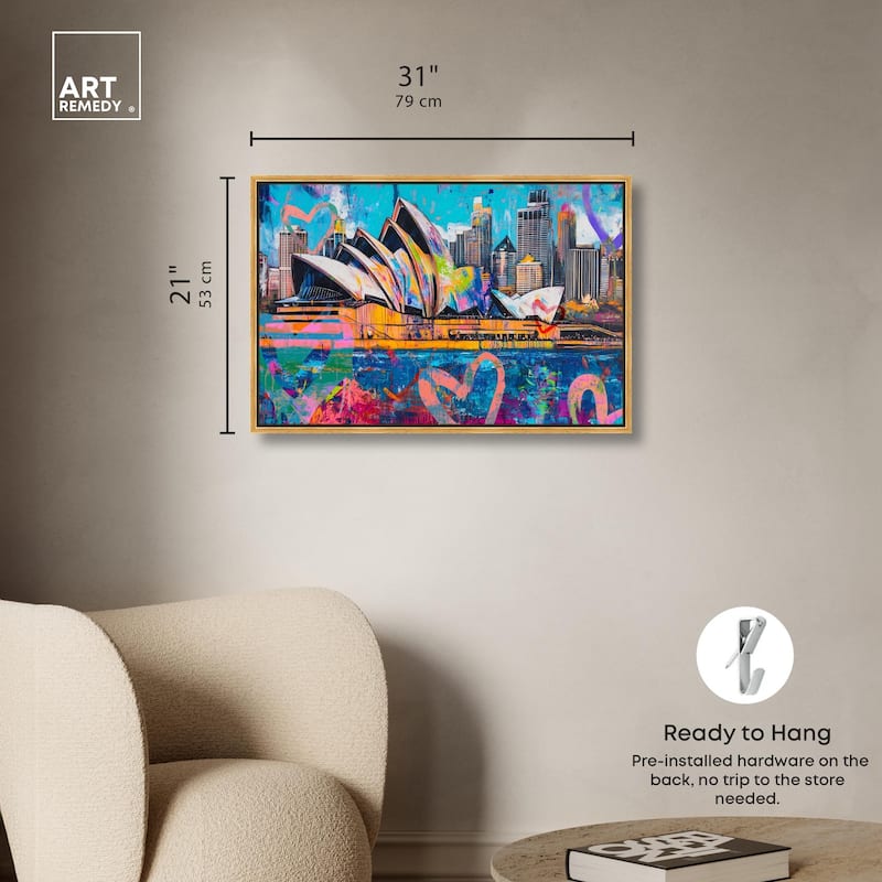Sydney Opera Graffiti Canvas by Art Remedy