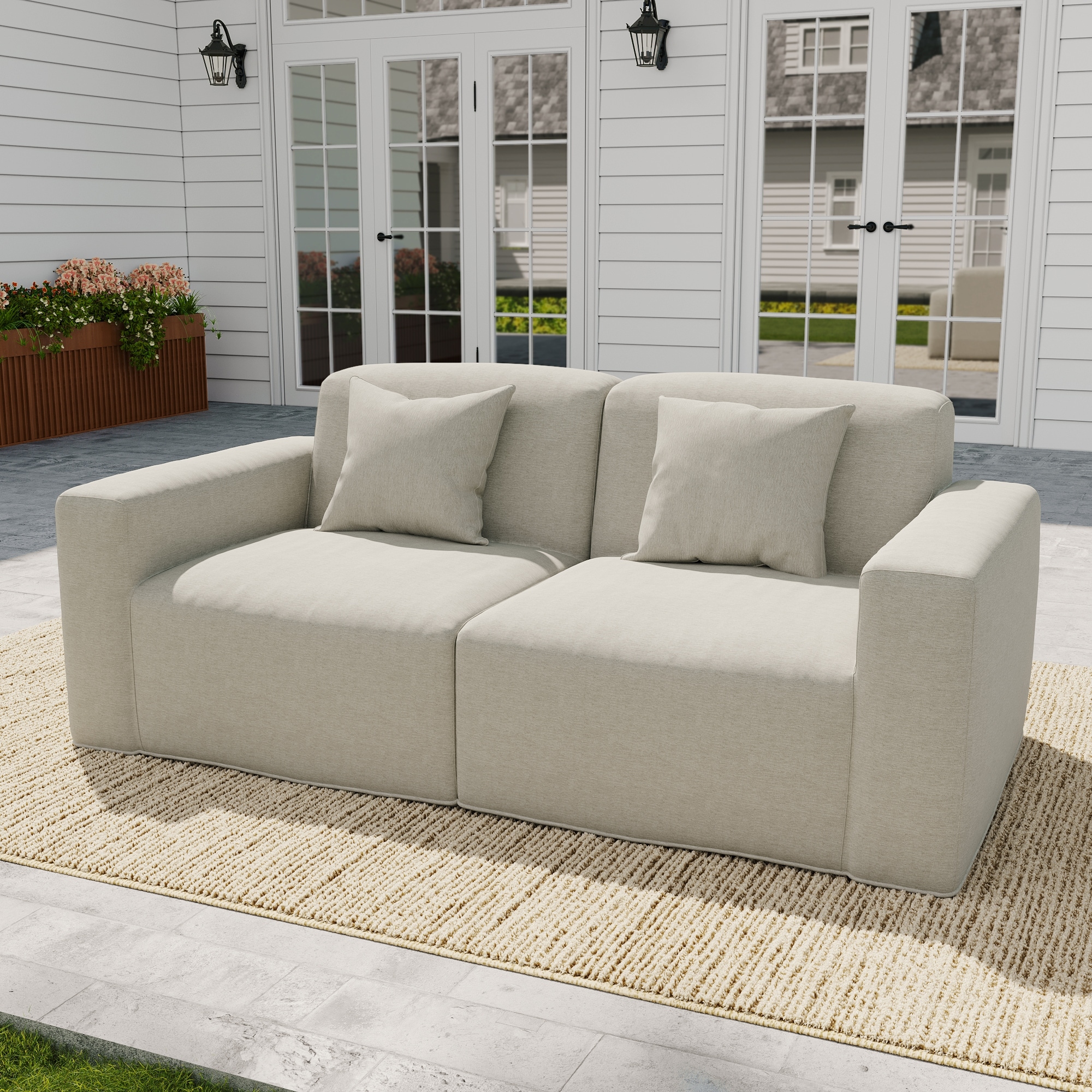 Modular Outdoor Sectional Sofa No Assembly Outdoor Couch
