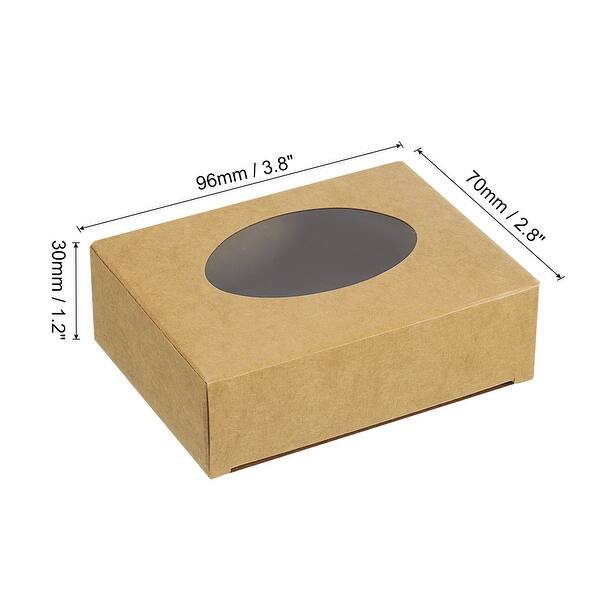 Paper Soap Box with Window Homemade Soap Boxes Oval Presents Packaging ...