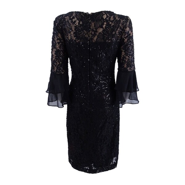 ralph lauren black lace dress