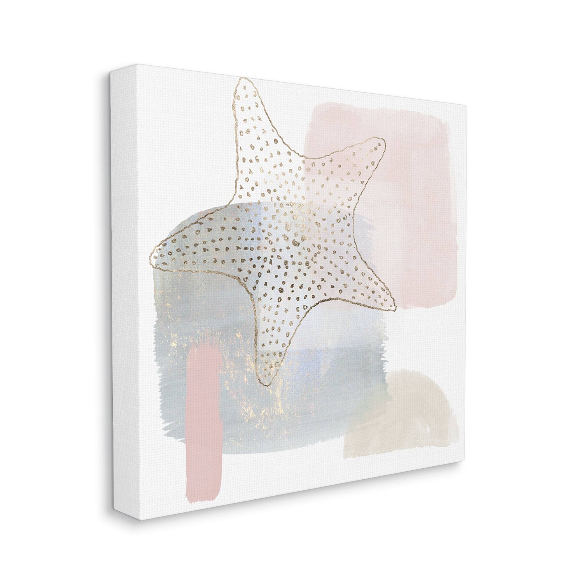 Stupell Contemporary Glam Starfish Canvas Wall Art Design by Christine