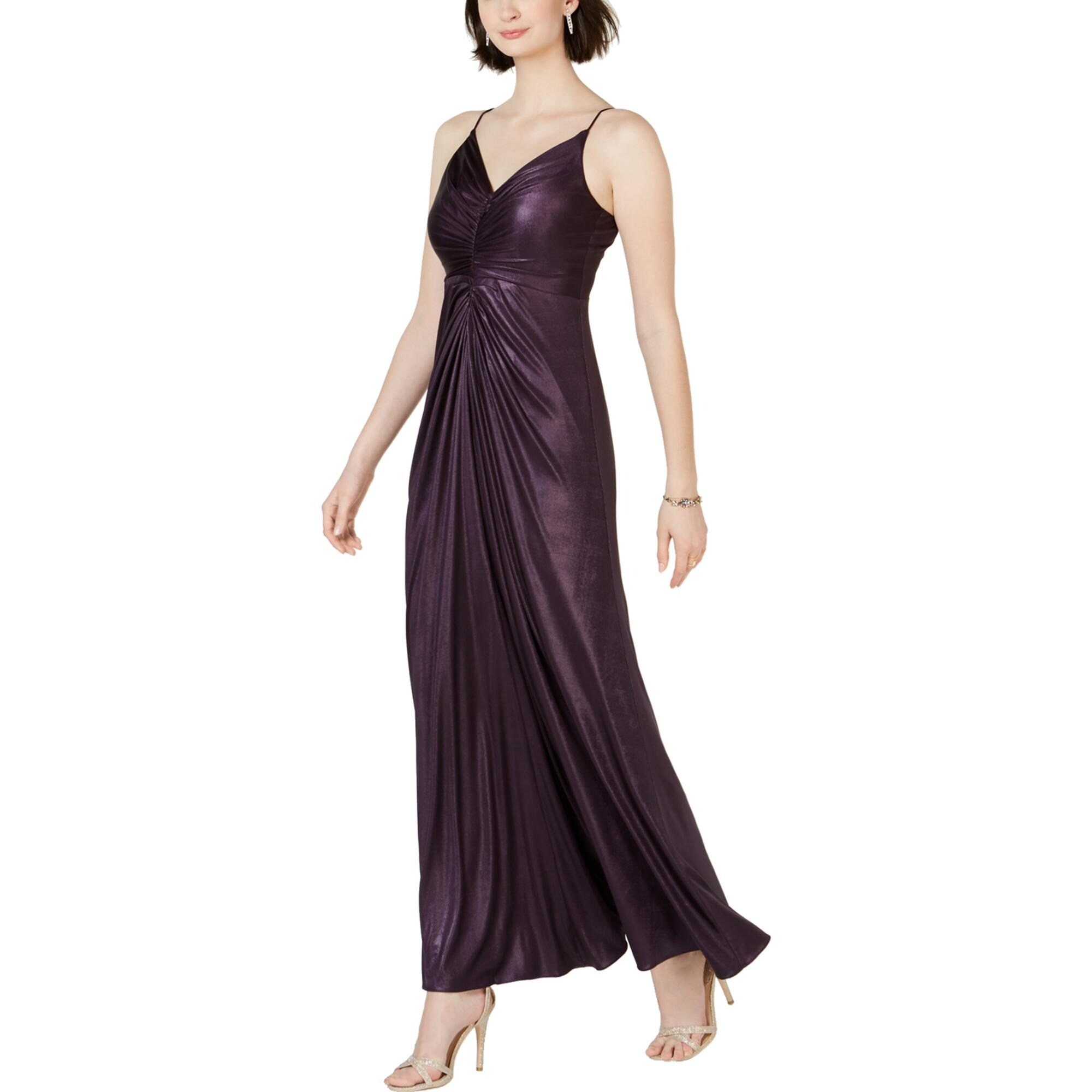 adrianna papell eggplant dress