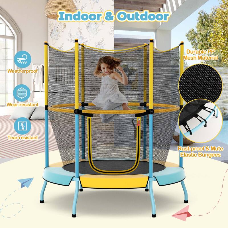 Costway 48" Toddler Trampoline for Kids with Safety Enclosure Net - See Details