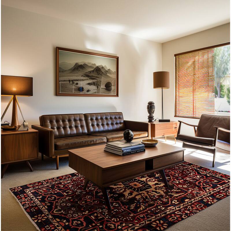 ECARPETGALLERY Hand-knotted Kayseri Vintage Red Wool Rug - 6'3 x 9'5