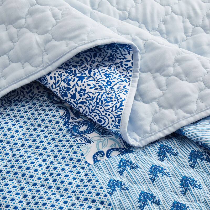 3-Piece Reversible Ultra Lighweight Coverlet Premium Microfiber Bedspread Quilt Set
