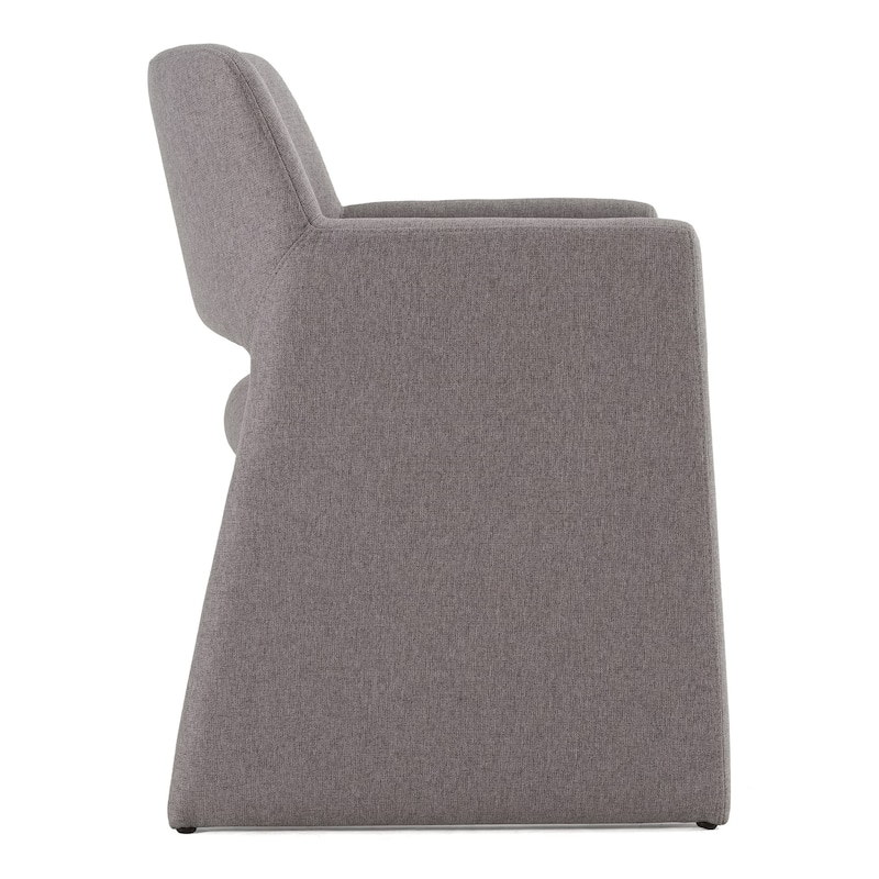 Lasara Modern Grey Fabric Dining Chair