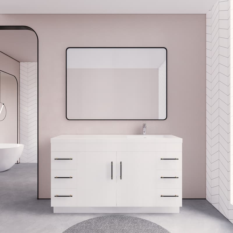 Eliza 60'' Freestanding Vanity Single Sink on the Right