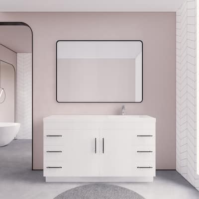 Eliza 60'' Freestanding Vanity Single Sink on the Right