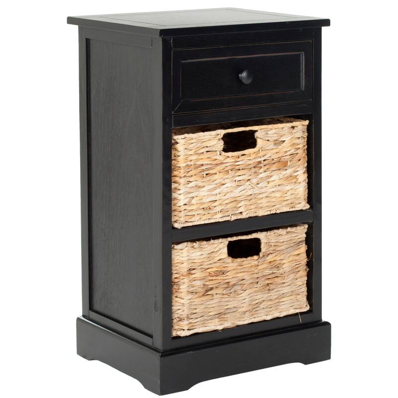 SAFAVIEH Alverta Grey 3-Drawer Storage Table - 15.9" x 13" x 27.6" - 16Wx13Dx26H