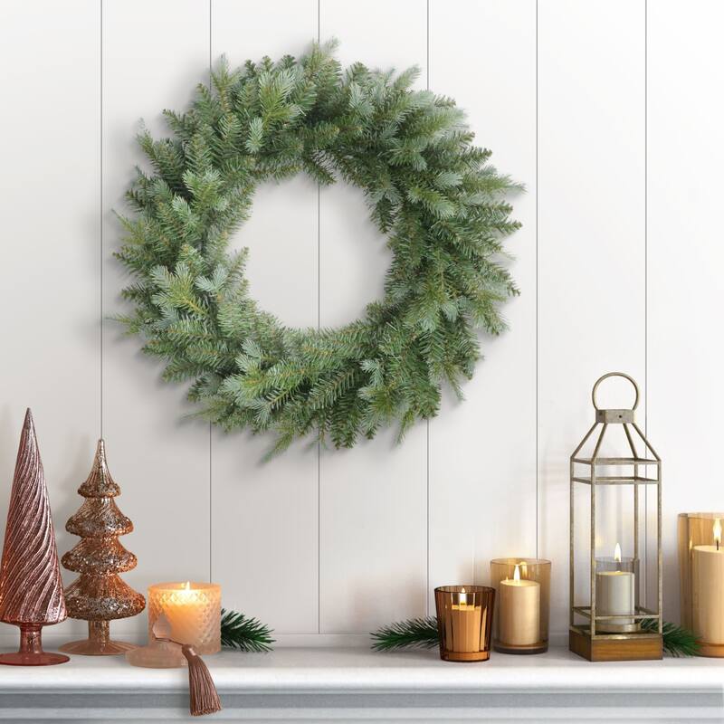 Linden Fir Artificial Christmas Wreath - 2' - Unlit
