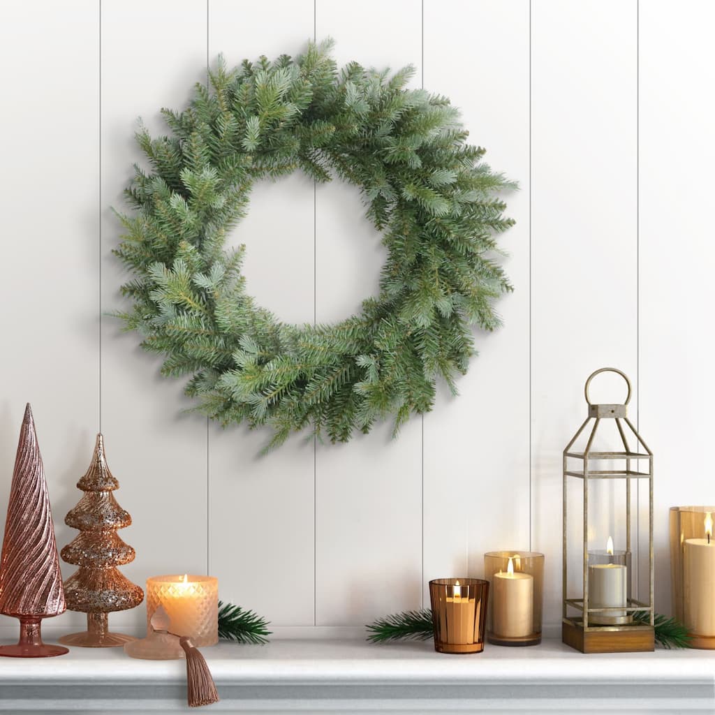 Linden Fir Artificial Christmas Wreath - 2' - Unlit