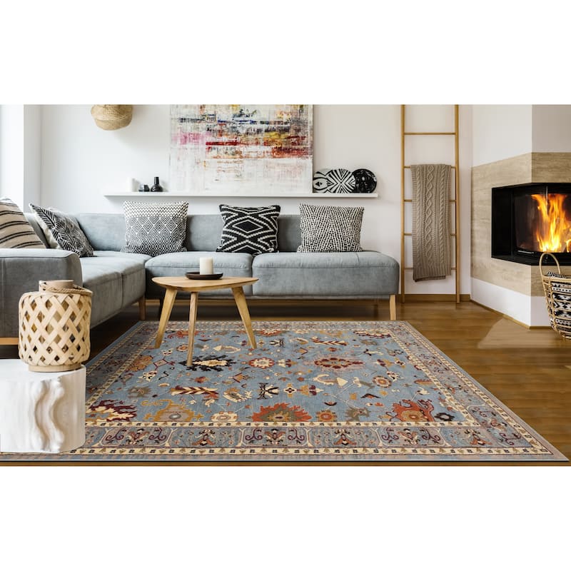 Noori Rug Karabag Velda Rug - 7'10" x 10'0" - Blue/Red