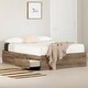 preview thumbnail 1 of 13, South Shore Arlen Mates Bed with 3 Drawers Weathered Oak