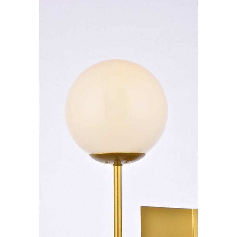 Nina 1 Light White Glass Wall Sconce