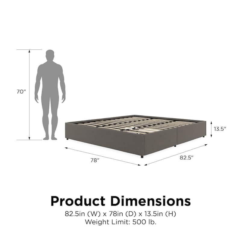 Avenue Greene Maggie Upholstered King Platform Bed with Storage