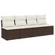 preview thumbnail 37 of 152, vidaXL Patio Sofa with Cushions Outdoor Seating Sectional Sofa Poly Rattan